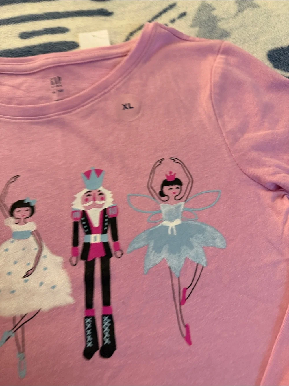 GAP Pink Nutcracker Ballet Character Long-Sleeve tee size 12